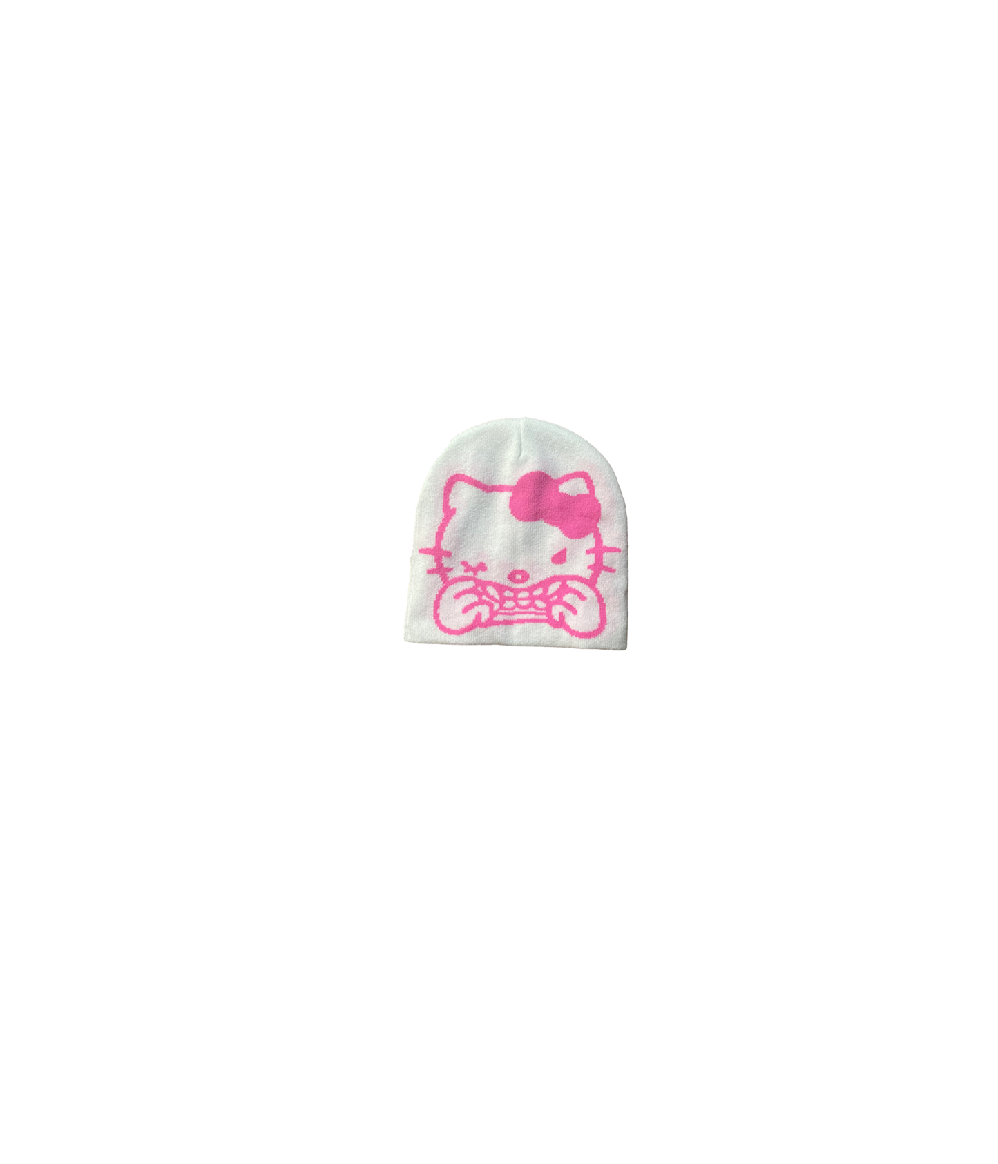 white kitty Beanie